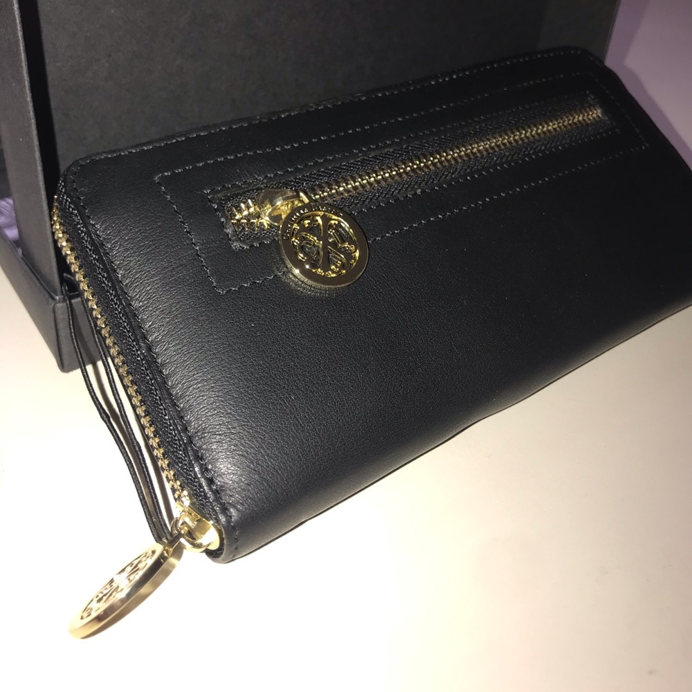 Christian Lacroix black leather wallet
